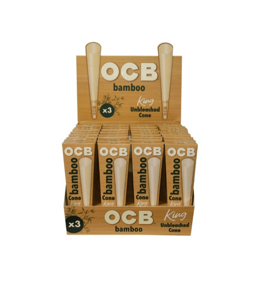OCB Bamboo King Size Cones 3pk 32/bx