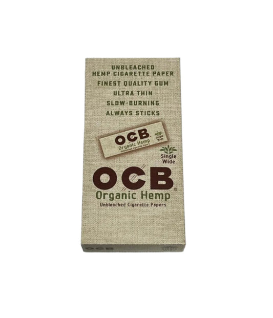 OCB Organic Hemp Single Wide Rolling Papers 24/bx