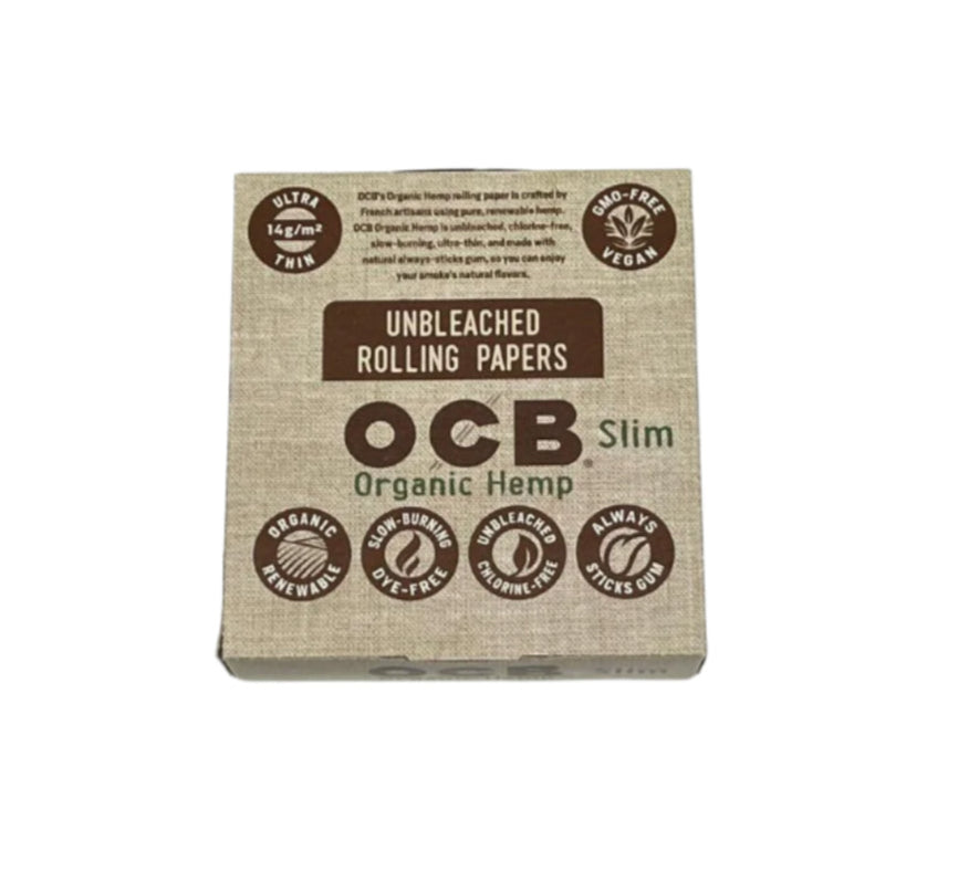 OCB Organic Hemp Slim Rolling Papers 24/bx