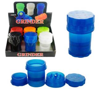 Plastic 4 Part Tobacco Grinder With Storage 6/bx