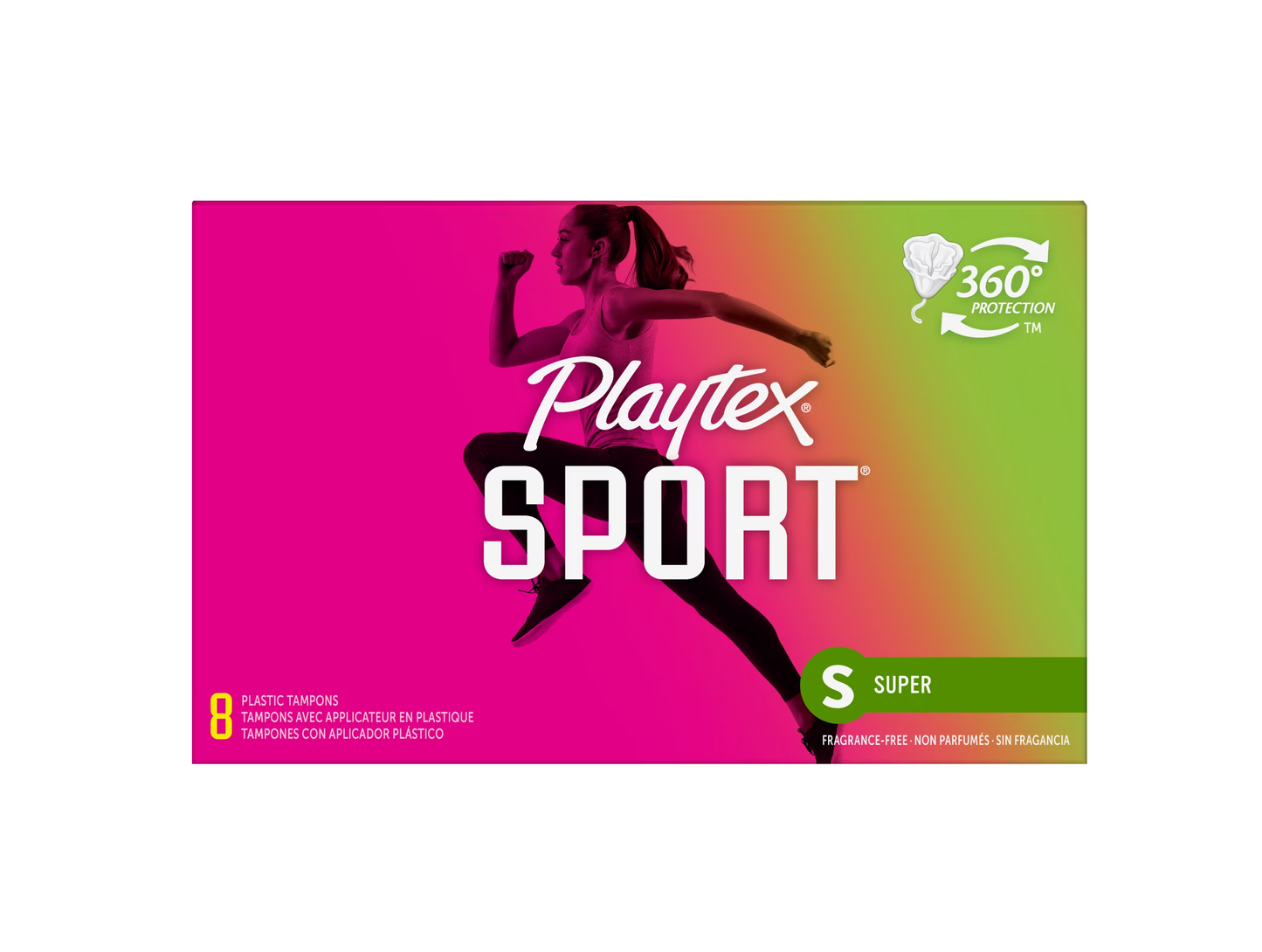 Playtex Tampons Sport Super 8ct, 12/bx