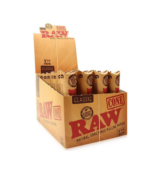 Raw Classic Cones 1.25 32 Packs of 6 (Imported)