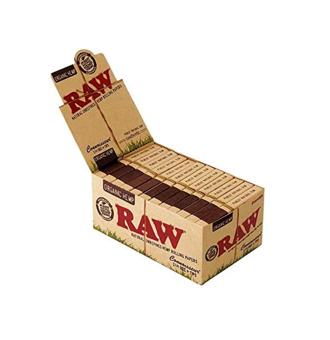 wholesale Raw Organic Hemp Cigarette Paper 1.25+Tips 24/bx