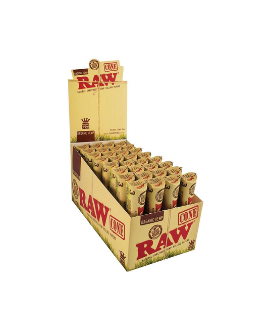 Raw Organic Hemp King Size Cones 32 Packs of 3
