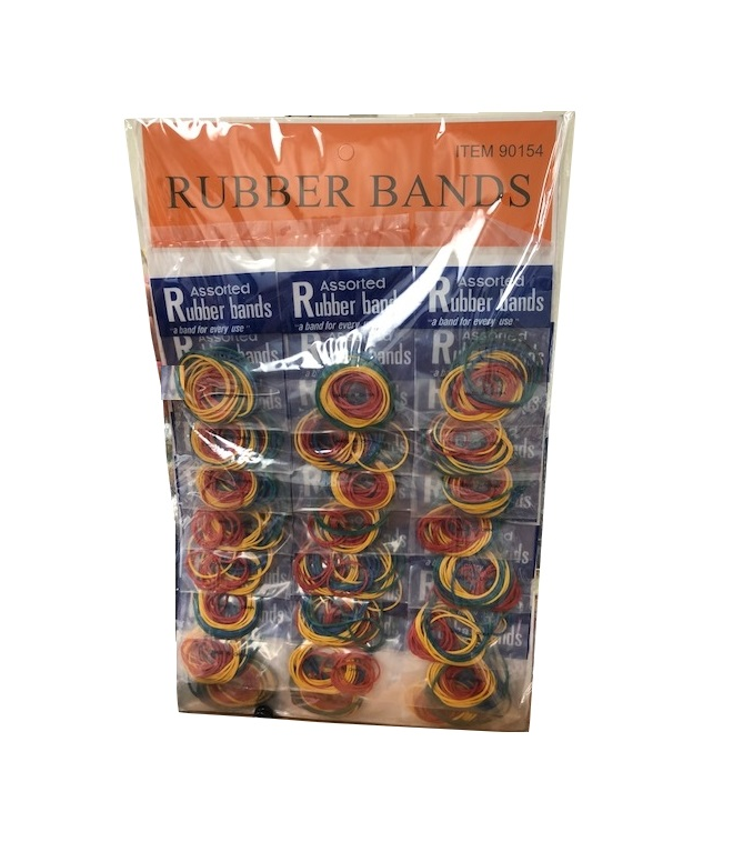 Assorted Rubber Bands 24/card