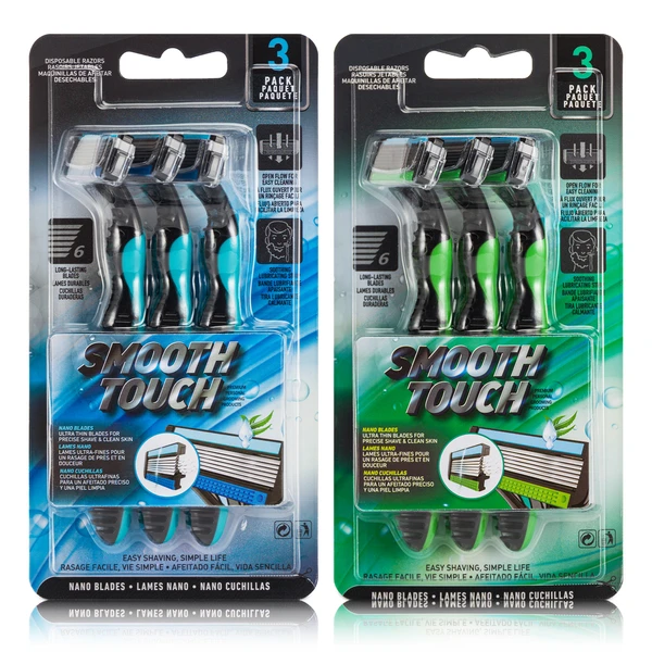Smooth Touch Razor 6 Blade 3pk 12/bx