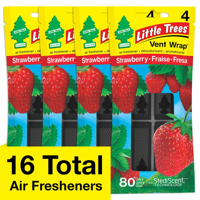 Little Tree Vent Wrap Strawberry 4/bx 16pc