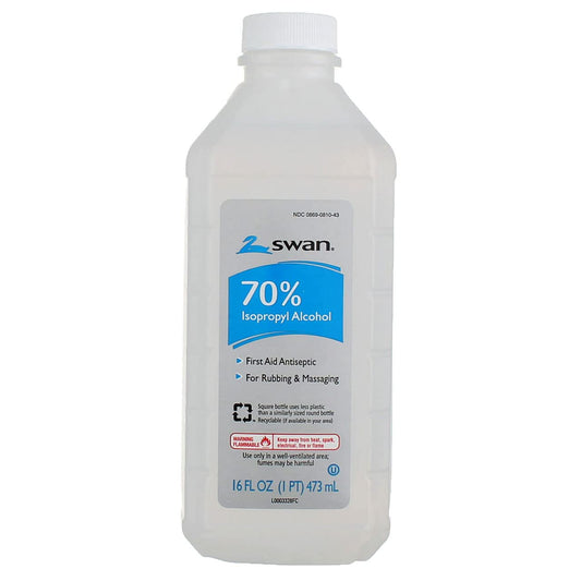 Swan Isopropyl Alcohol, 70% 16oz 12/bx