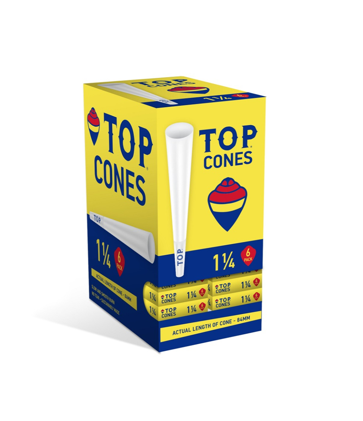 TOP Cones 1 1/4 84mm 6 Pack 24/bx