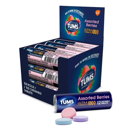 Tums Berry Ultra Strength 1000 12/Rolls