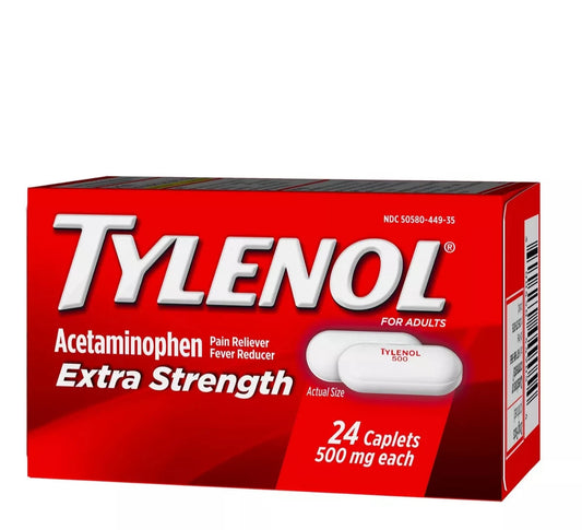 Tylenol X/S Caplets 24ct Per Bottle 12bx