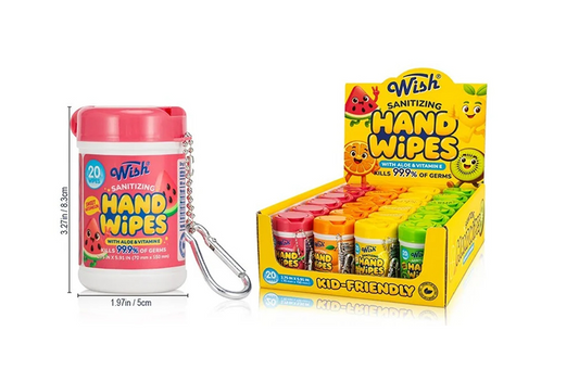 Wish sanitizing hand Wipes Kid-Friendly 20ct 24/Display