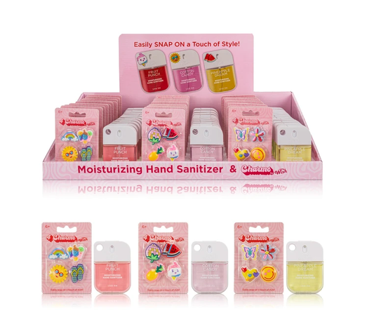 Wish Hand Sanitizer Spray 1.2oz with 4pk Charms 30+30/display