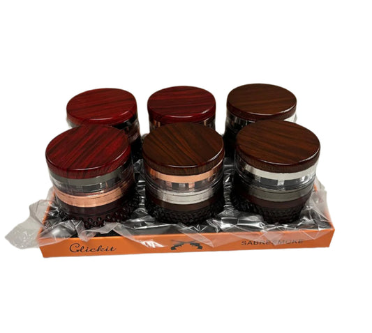 Faux Wooden Tobacco Grinder 6/bx